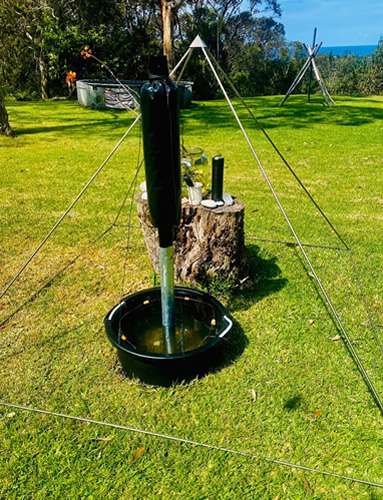 Nature Harmony Station 2.0 with pyramid, Orgone Beam and Nature Harmony Station 3.0 in cup in background